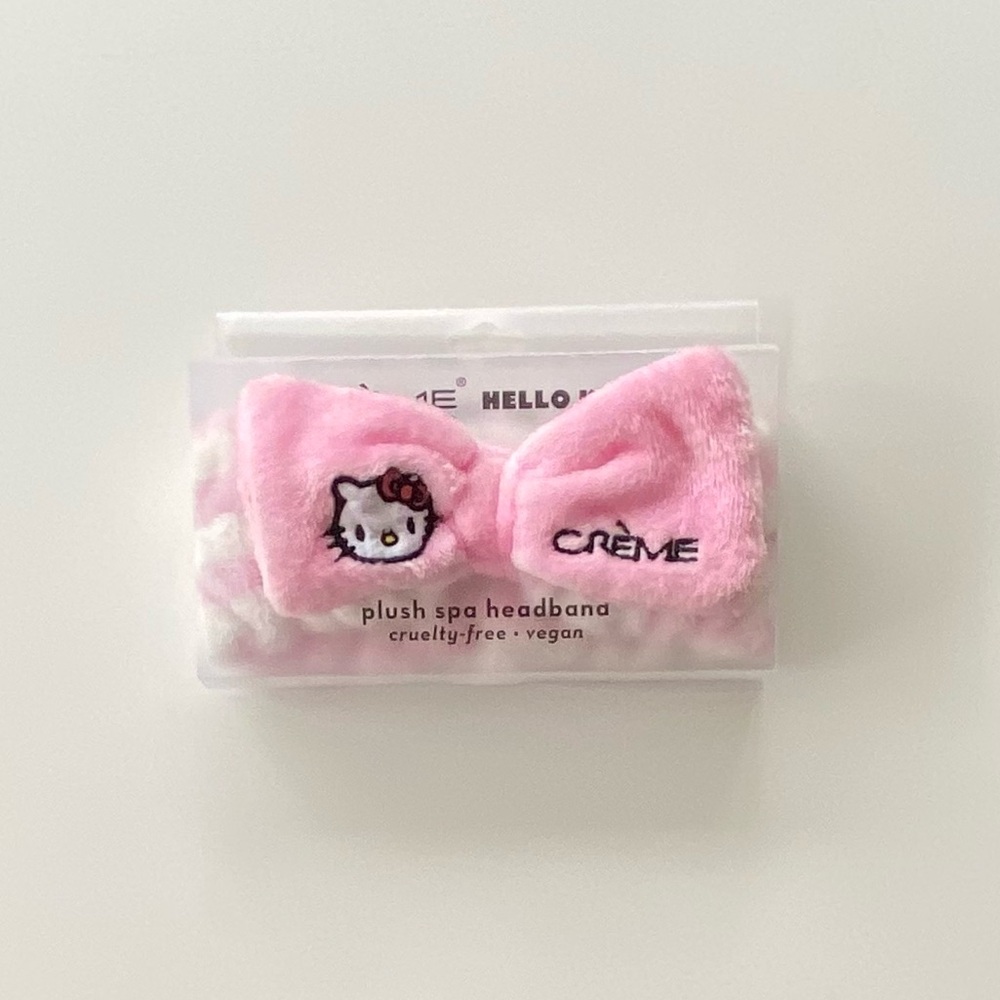 The Crème Shop X Hello Kitty, Plush Spa Headband, Hello Kitty Headband, Pink